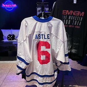 vintage white hockey jersey ASTLE #6